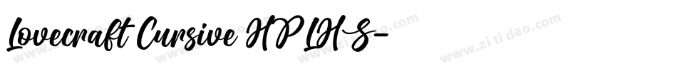 Lovecraft Cursive HPLHS字体转换